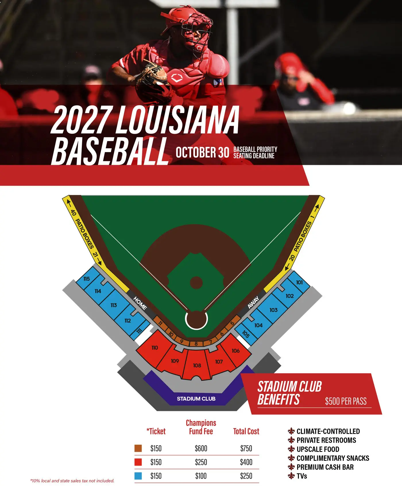 baseball seating map