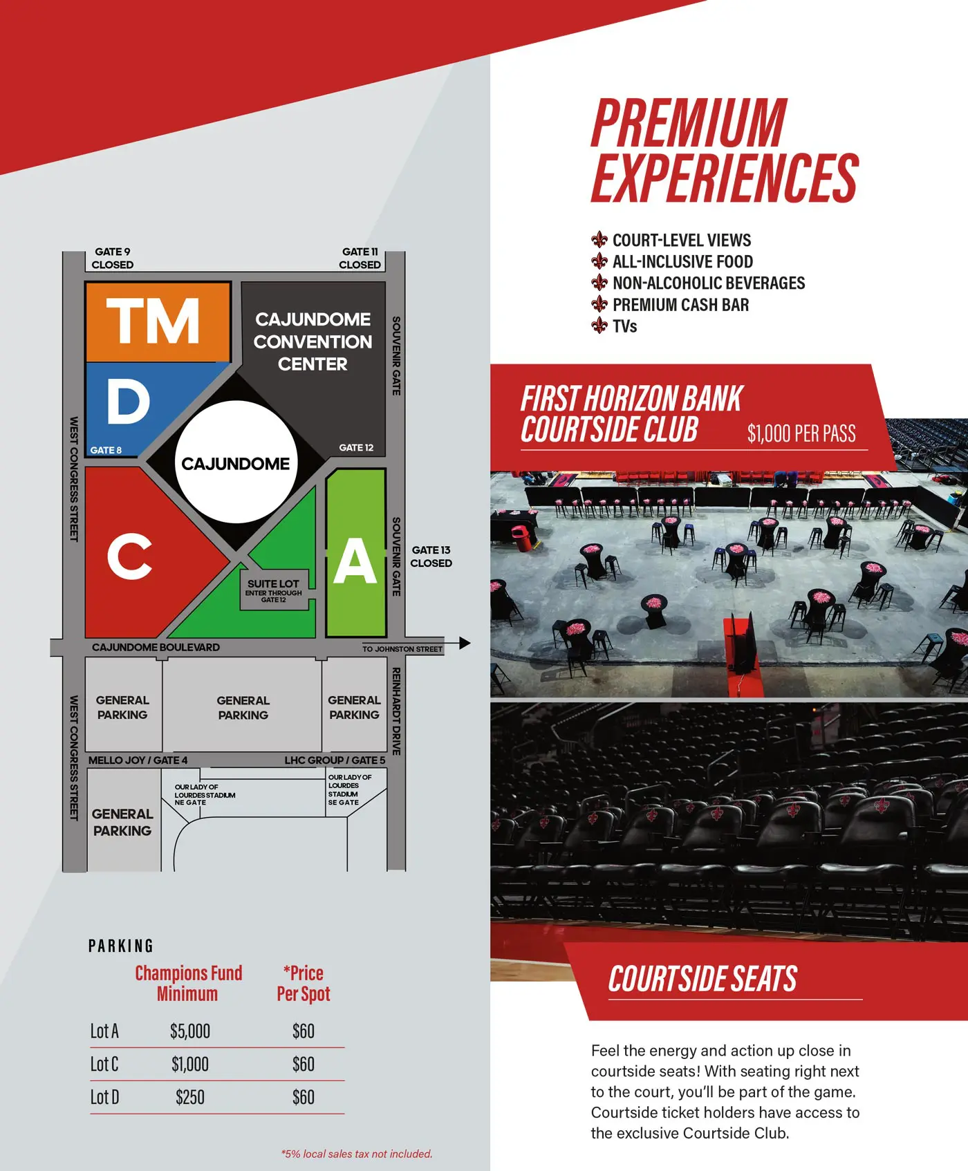 basketball parking map